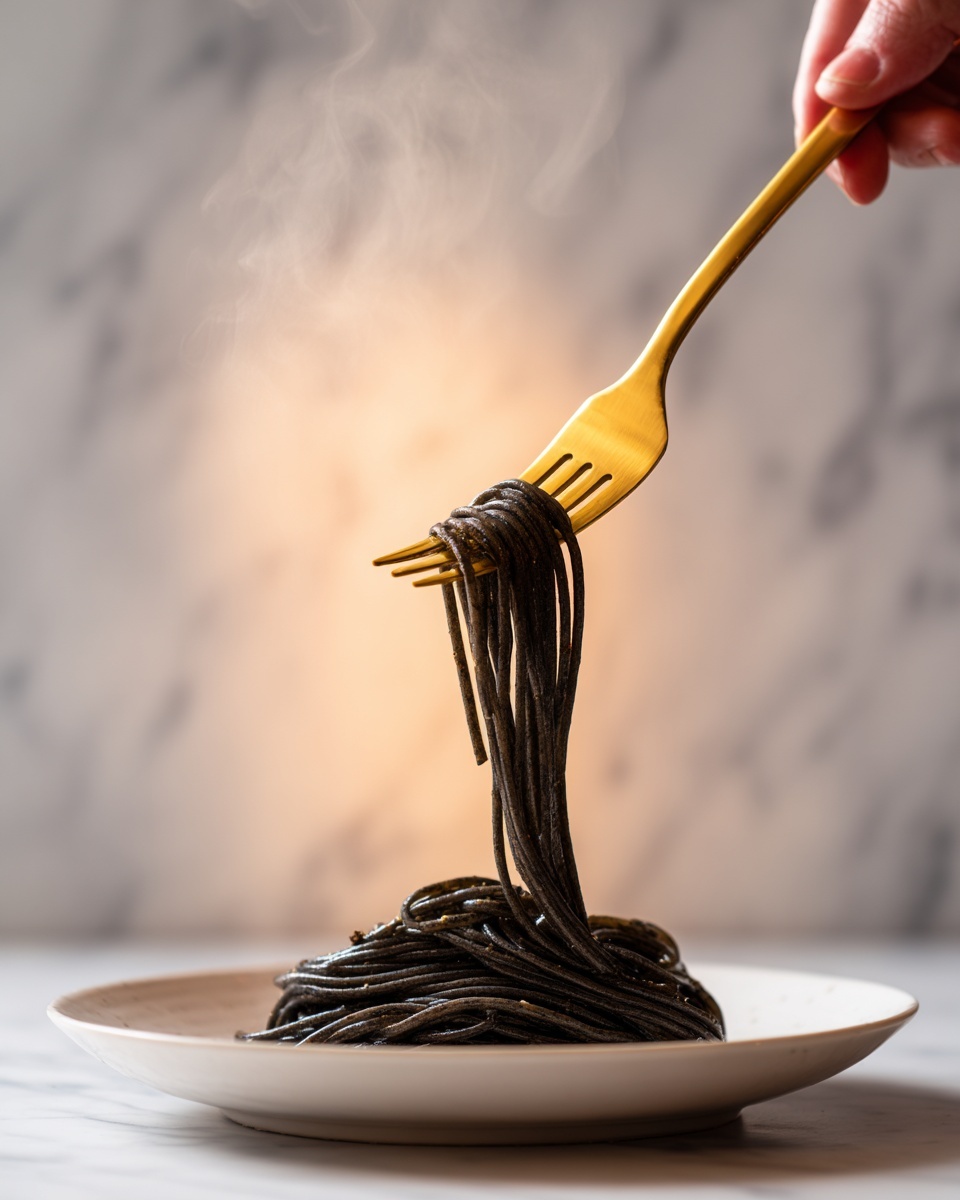 Witches Hair Pasta (Squid Ink Pasta) Recipe - Recipe Image