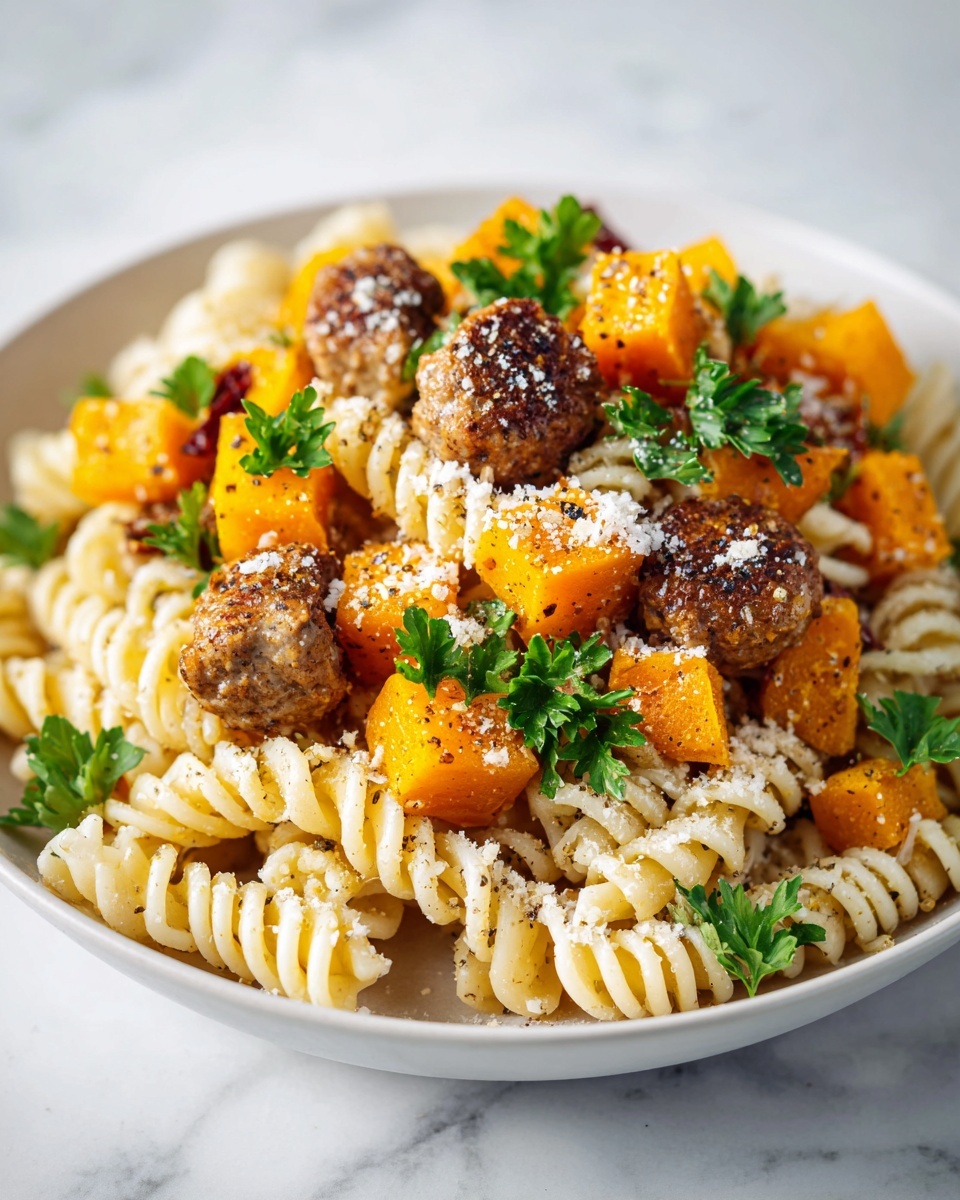 Roasted Butternut Squash and Sun-Dried Tomato Chicken Pasta Recipe - Recipe Image