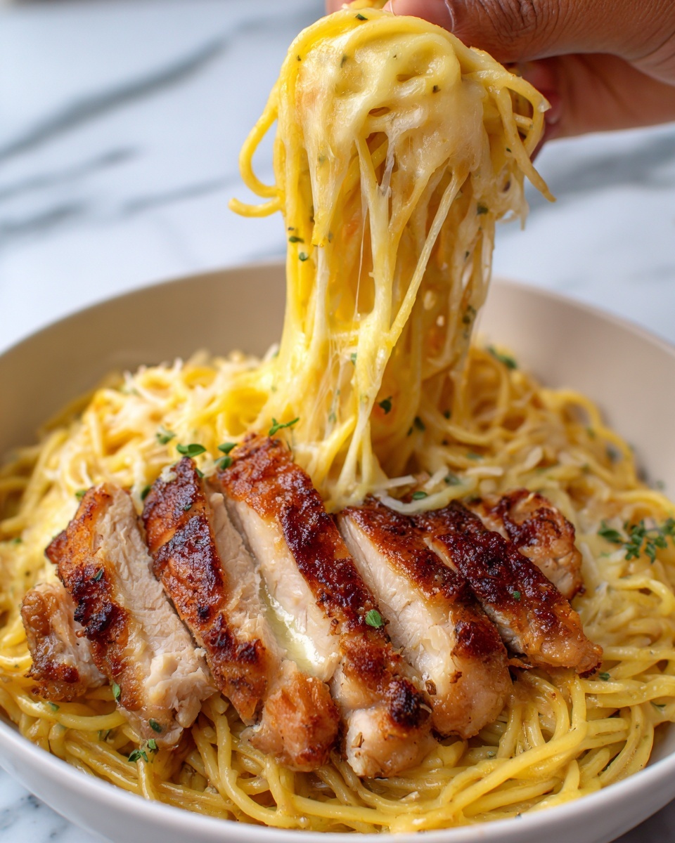 Garlic Parmesan Chicken Pasta Bake Recipe - Recipe Image