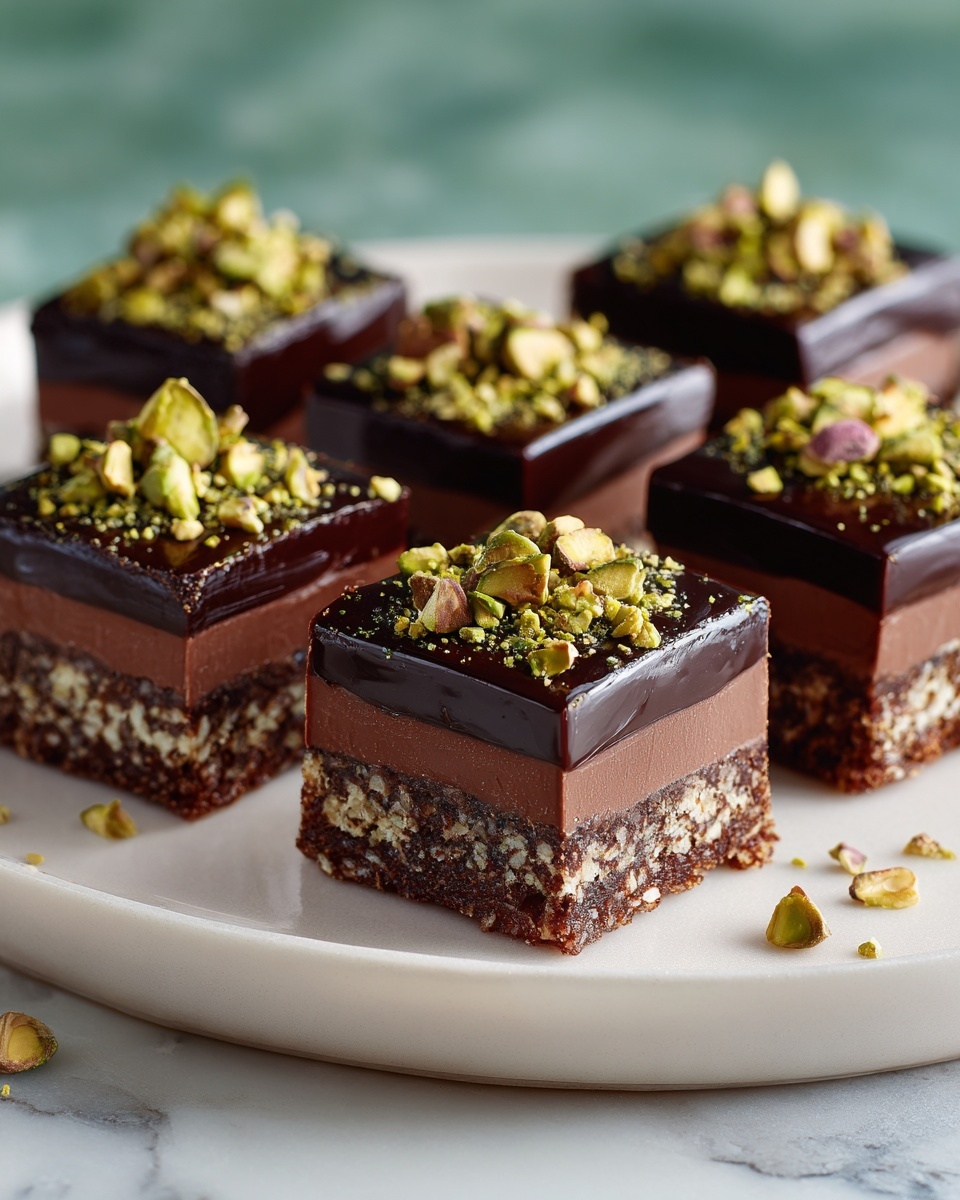 Pistachio Kunafa Brownie Recipe - Recipe Image