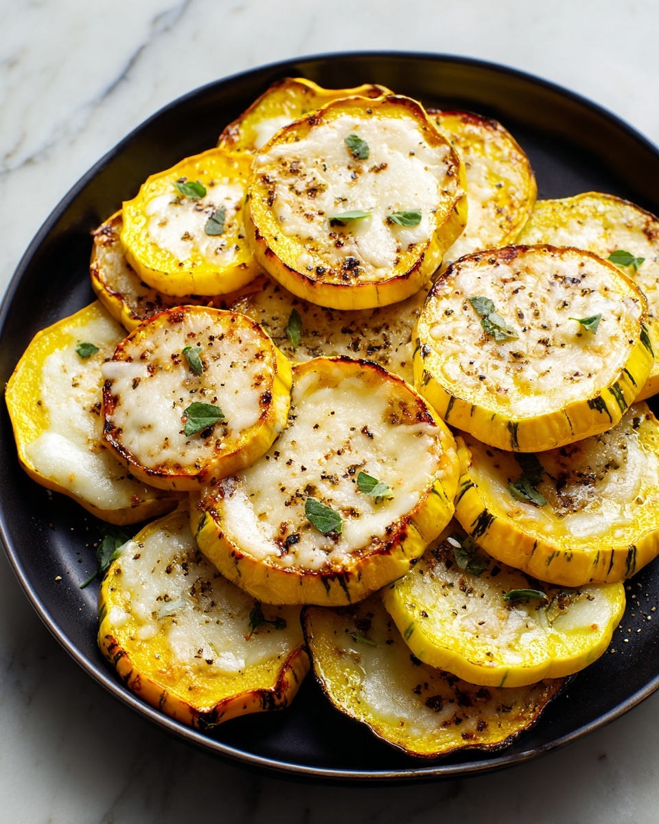 Crispy Baked Cheesy Squash Rounds Recipe - Recipe Image