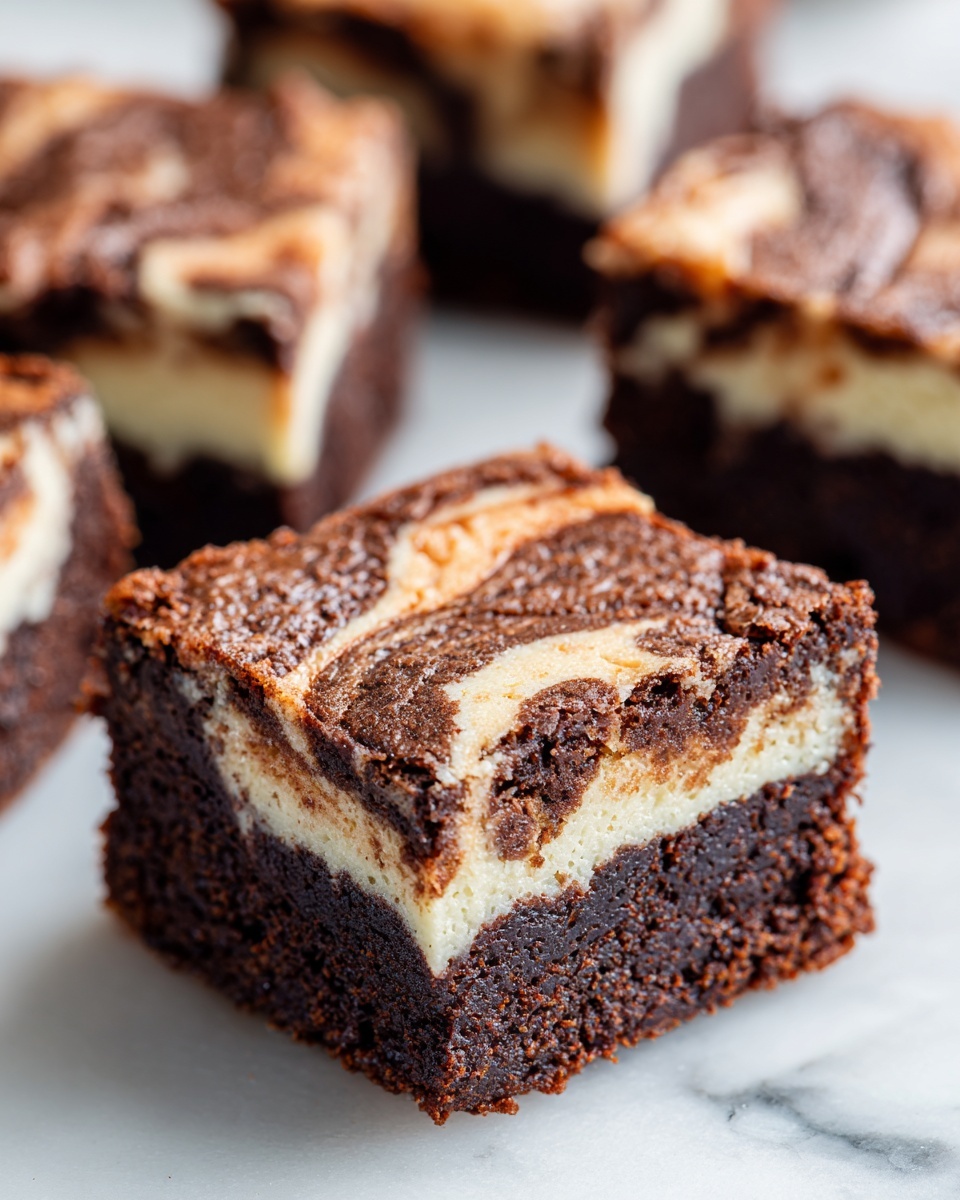 Halloween Cream Cheese Swirl Brownies Recipe - Recipe Image