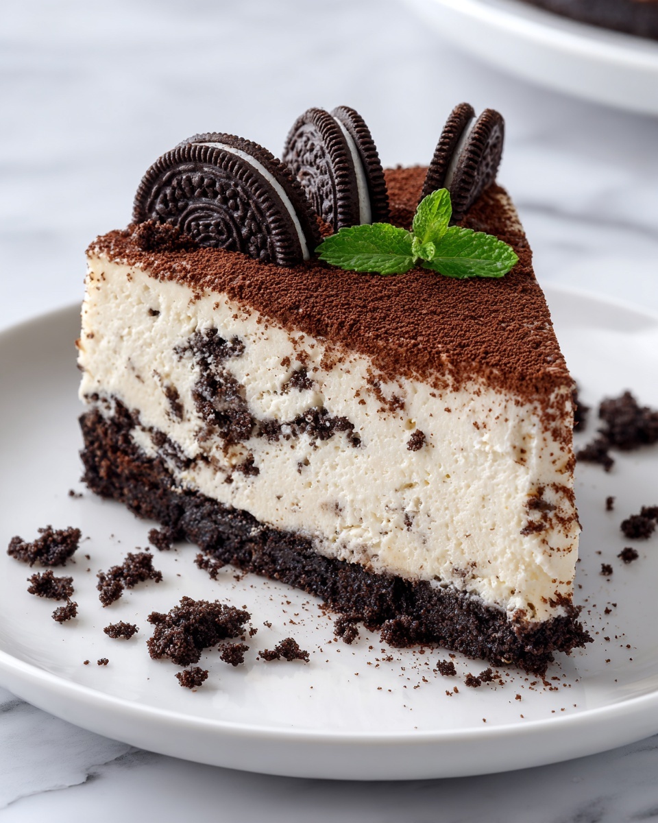 No-Bake Cookies and Cream Cheesecake Recipe - Recipe Image