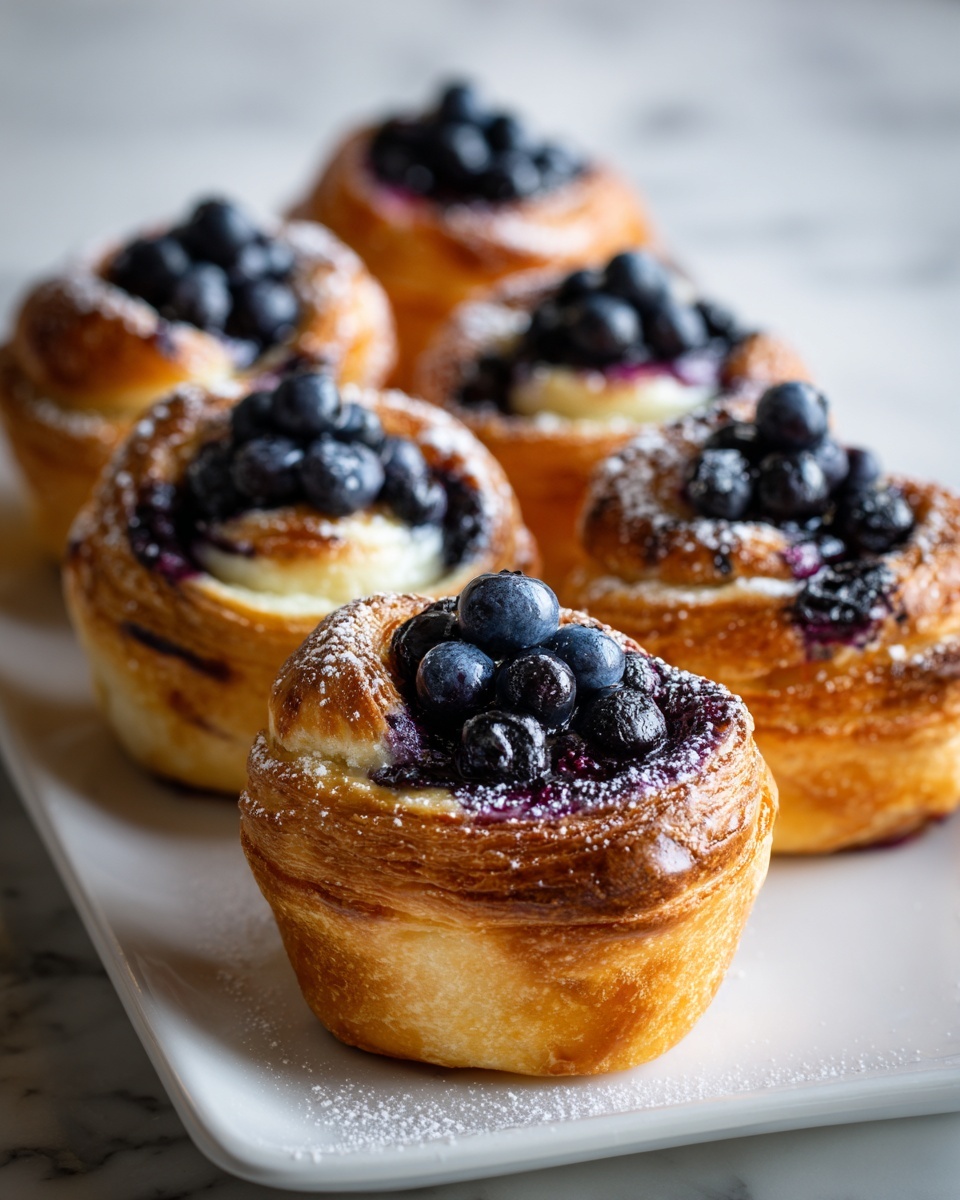 Blueberry Cheesecake Swirl Rolls Recipe - Recipe Image