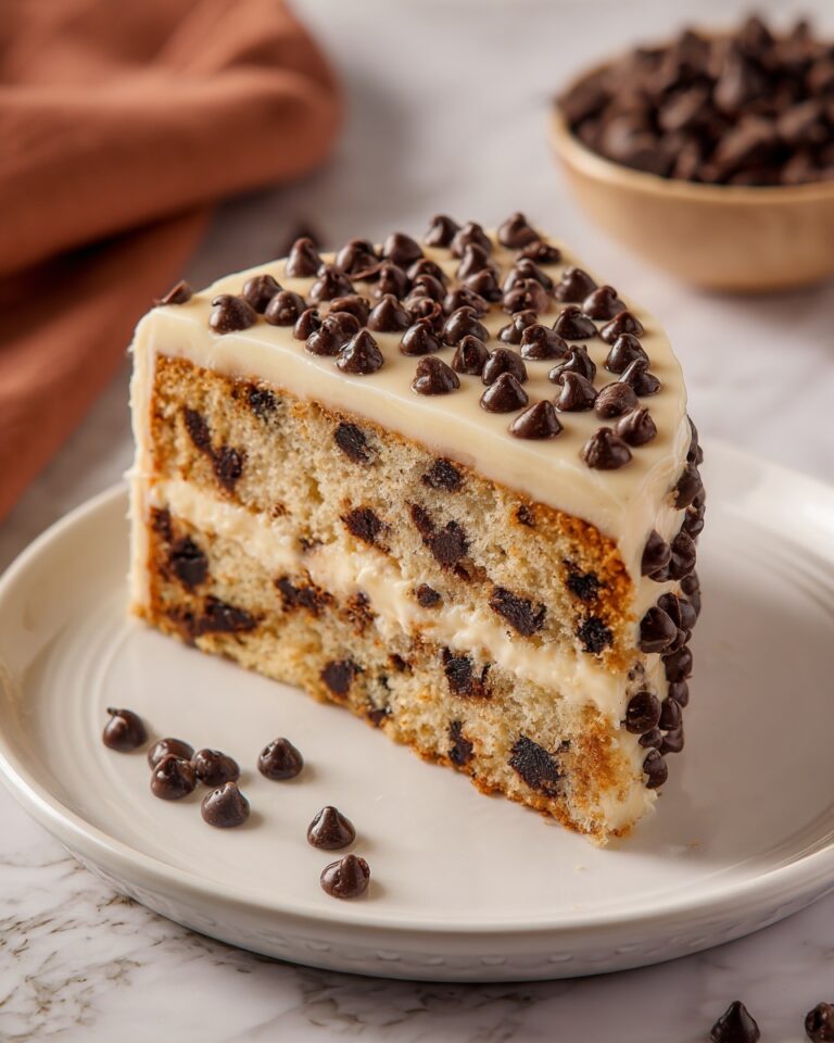 Chocolate Chip Cookie Cake with Cream Cheese Frosting and Chocolate Ganache Recipe
