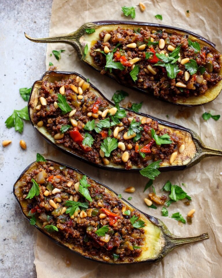 Lamb-Stuffed Roasted Eggplant Recipe
