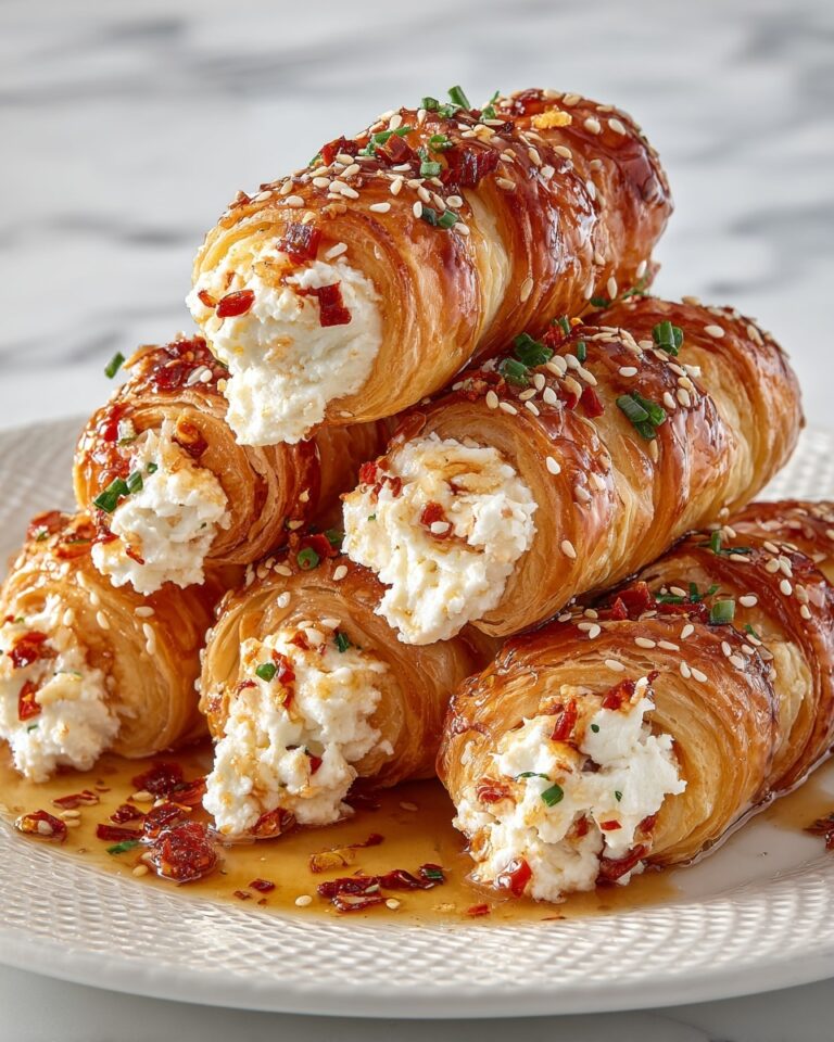 Oven Fried Feta Rolls with Chili Honey Recipe
