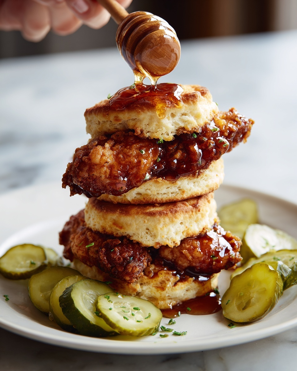 Hot Honey Chicken Biscuits Recipe - Recipe Image