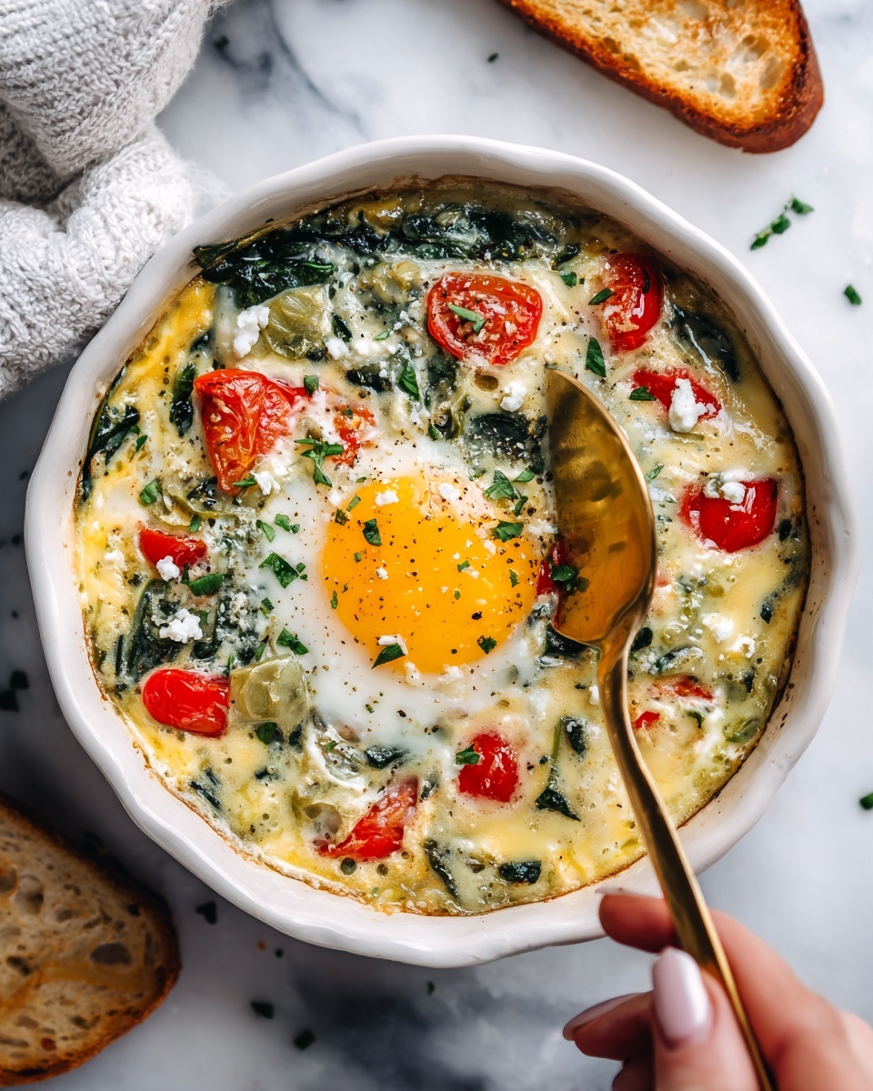 Baked Feta Eggs Recipe - Recipe Image
