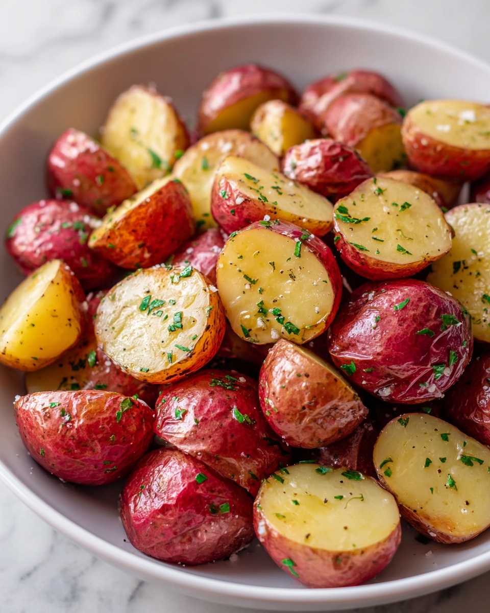 Slow Cooker Baby Potatoes with Garlic, Herbs, and Parmesan Recipe - Recipe Image