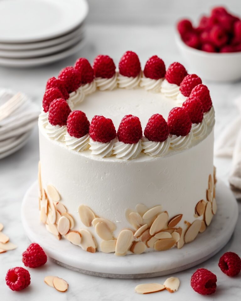 Raspberry Almond Cake with Almond Glaze Recipe
