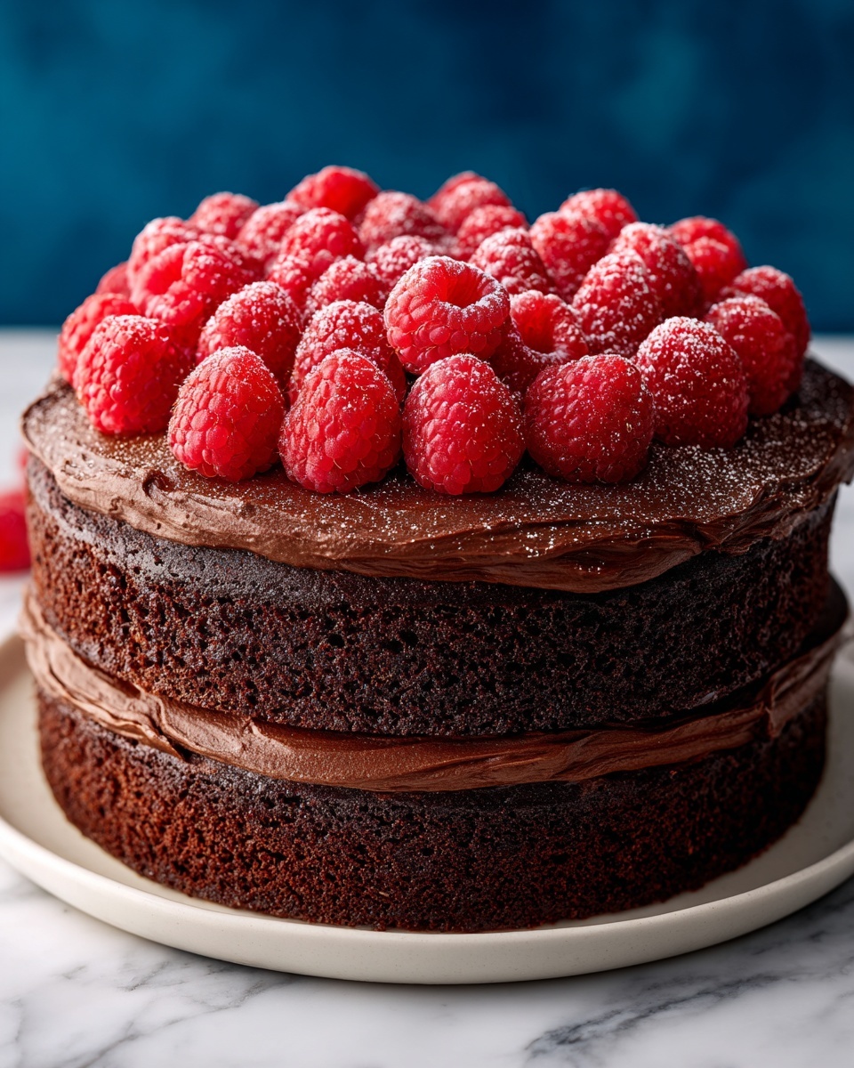 Raspberry Chocolate Ganache Cake Recipe - Recipe Image