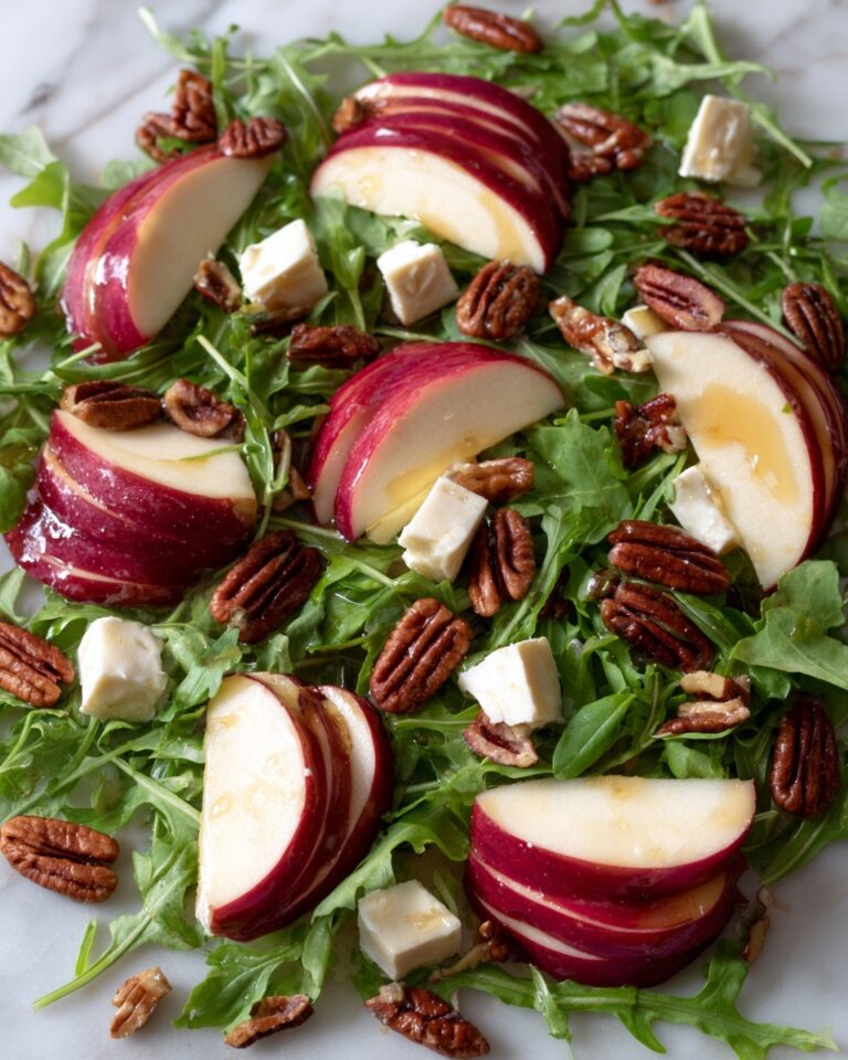 Apple Arugula Salad with Maple Pecans, Dried Figs, and Goat Cheese Recipe
