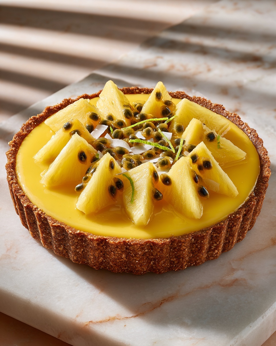 Mango and Passionfruit ANZAC Tart Recipe - Recipe Image