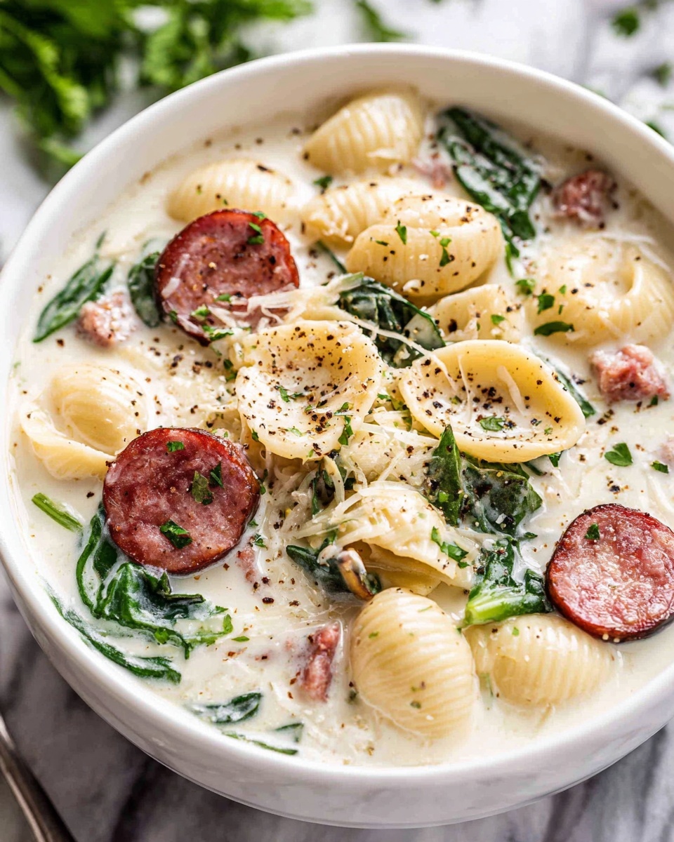 Cozy Ditalini Soup with Creamy Parmesan and Italian Sausage Recipe - Recipe Image