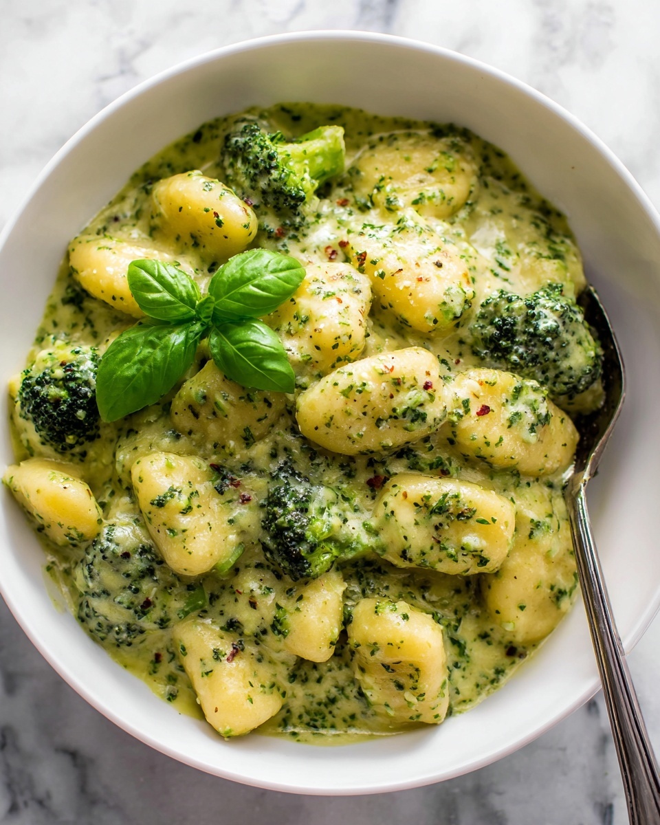 Creamy Lemon Pesto Gnocchi with Broccoli Recipe - Recipe Image