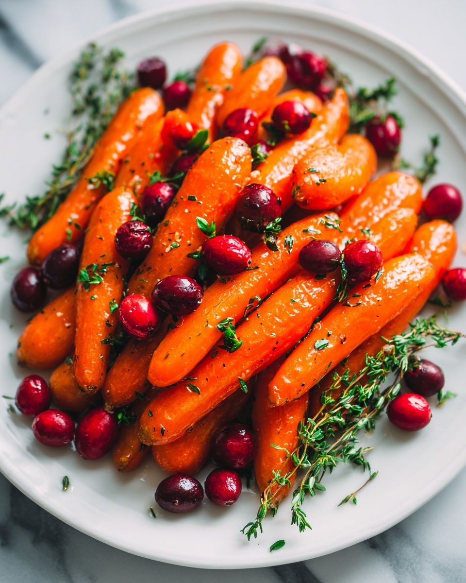Maple Roasted Carrots with Cranberries Recipe - Recipe Image