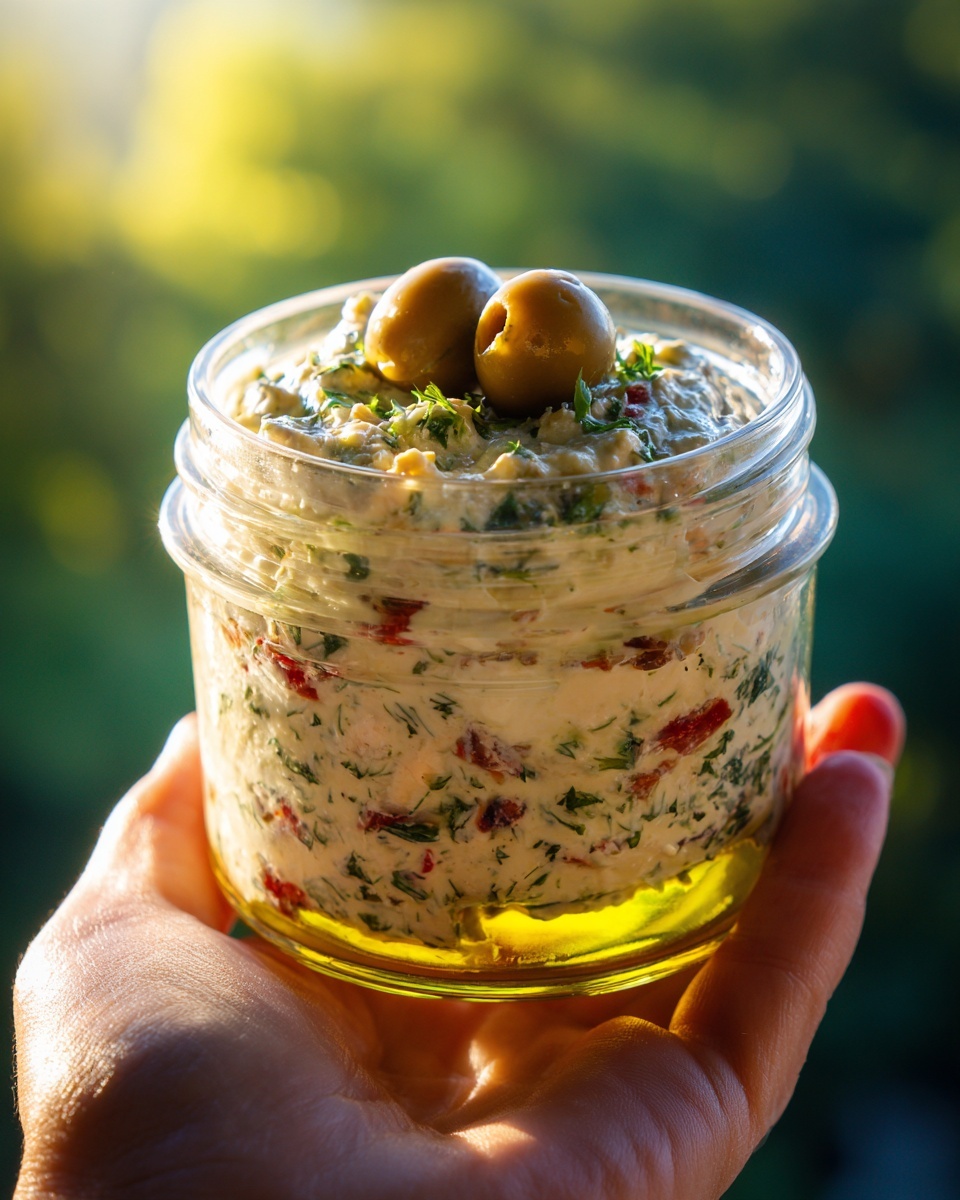 Olive Lovers’ Dream Dip – Creamy Feta & Green Olive Spread Recipe - Recipe Image
