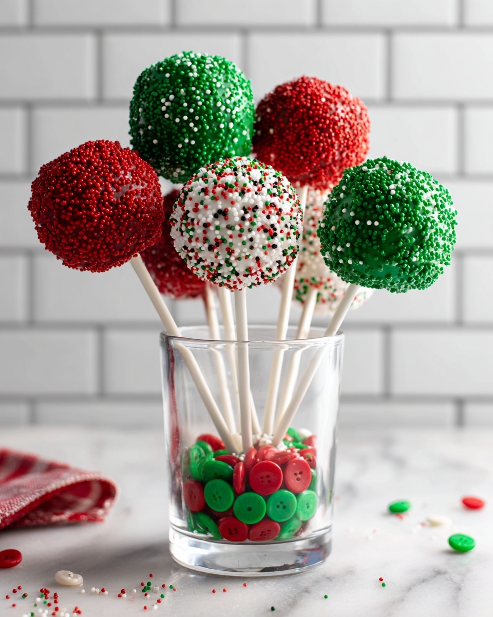 Christmas Cake Pops Recipe - Recipe Image