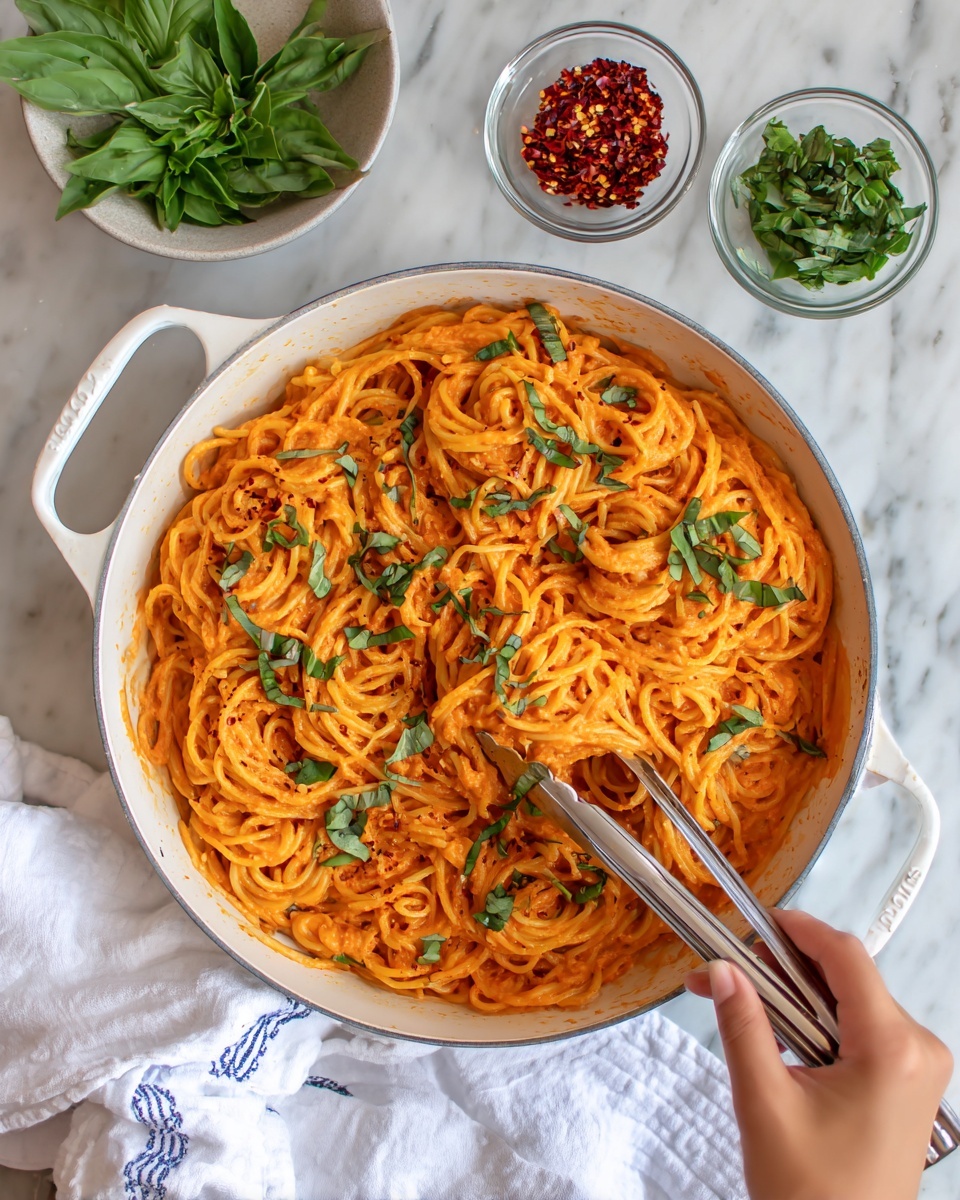 Roasted Red Pepper Pasta – A Family Favorite Recipe - Recipe Image