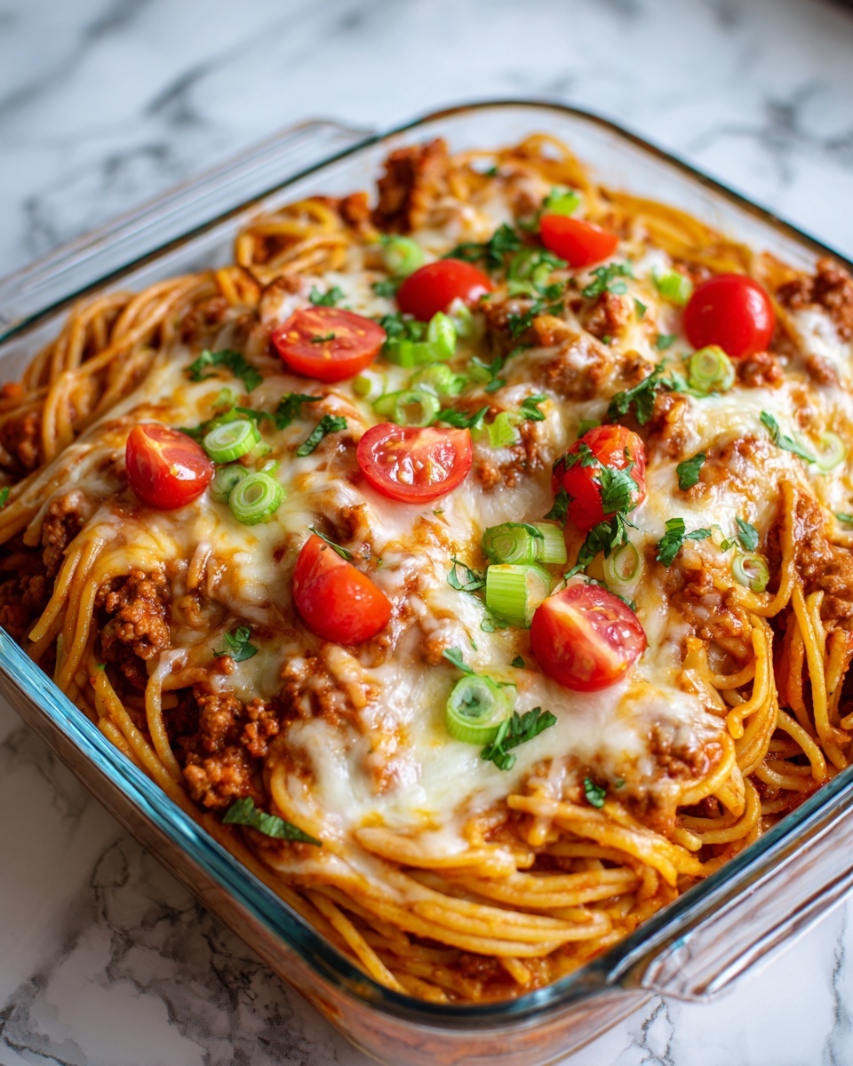Taco Spaghetti Casserole Recipe - Recipe Image