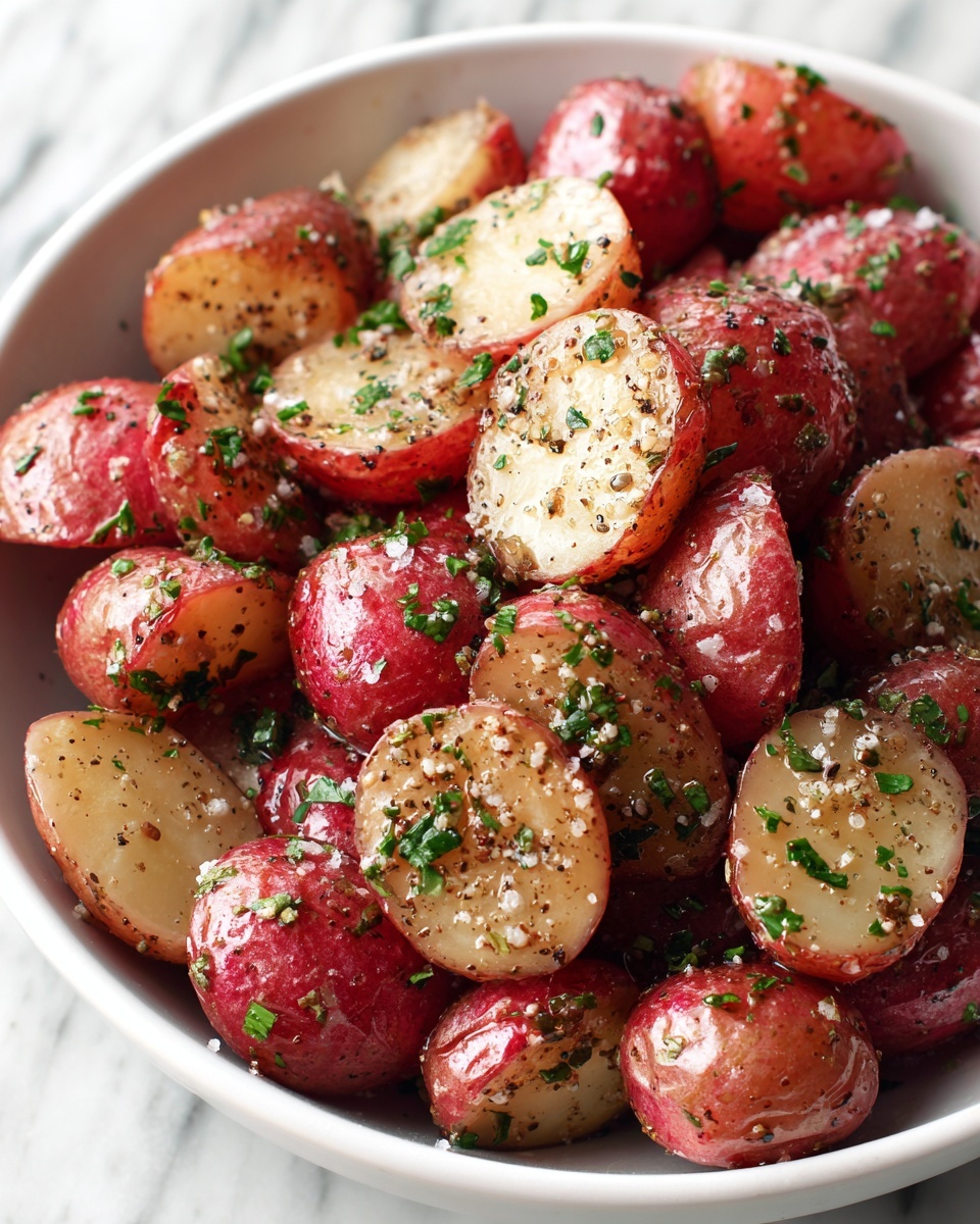 Slow Cooker Baby Potatoes with Garlic, Herbs, and Parmesan Recipe - Recipe Image