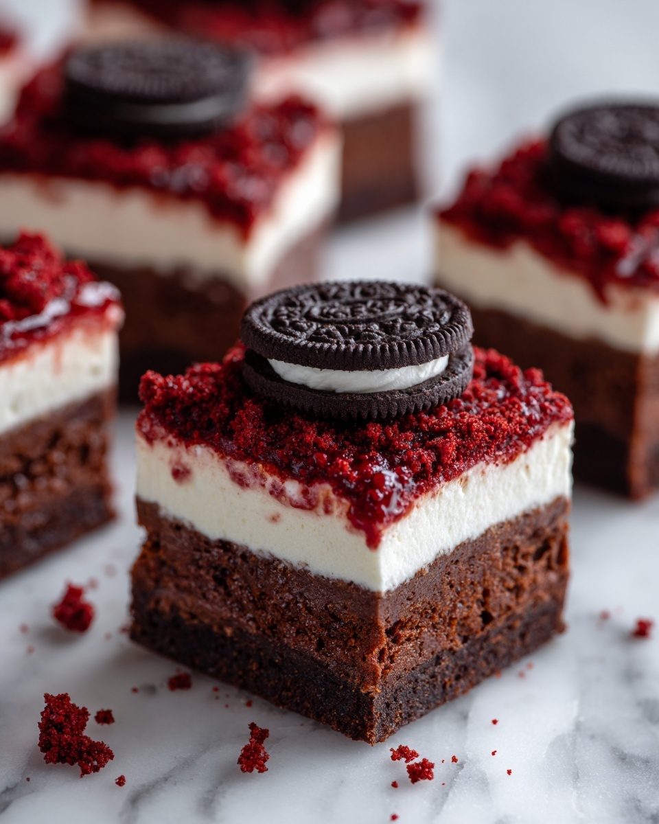 Cookies & Cream Red Velvet Brownies Recipe - Recipe Image