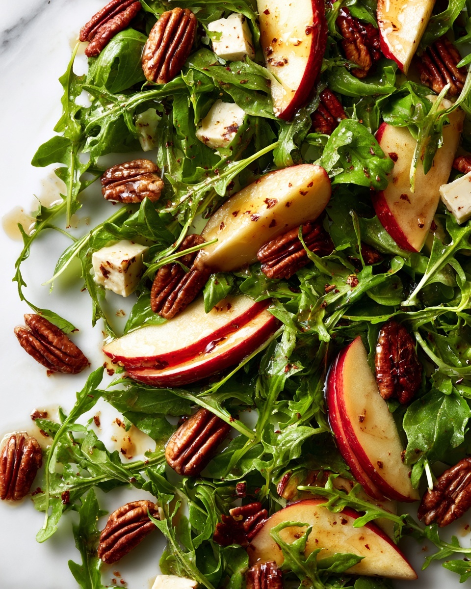 Apple Arugula Salad with Maple Pecans, Dried Figs, and Goat Cheese Recipe - Recipe Image