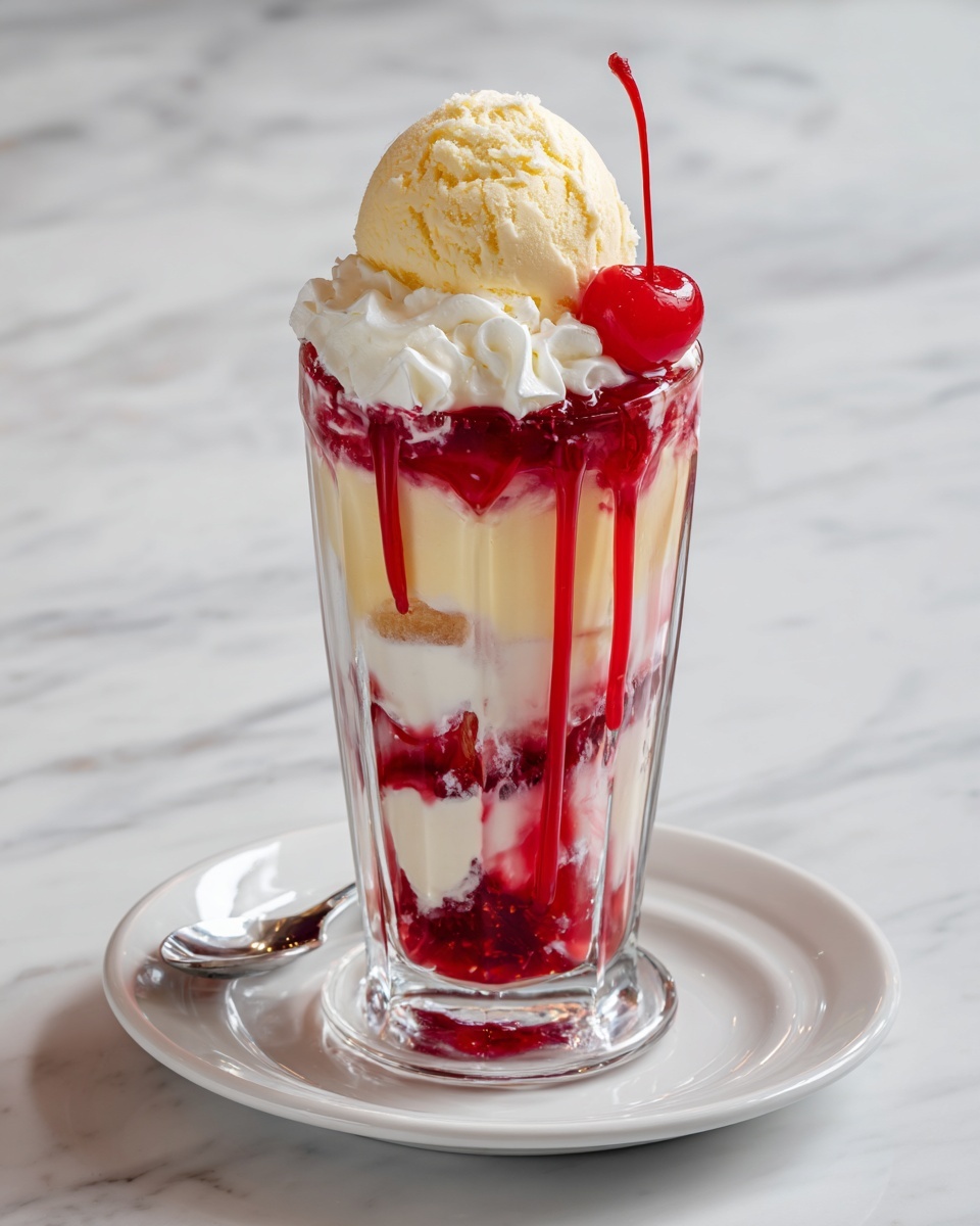 Shirley Temple Ice Cream Float Recipe - Recipe Image