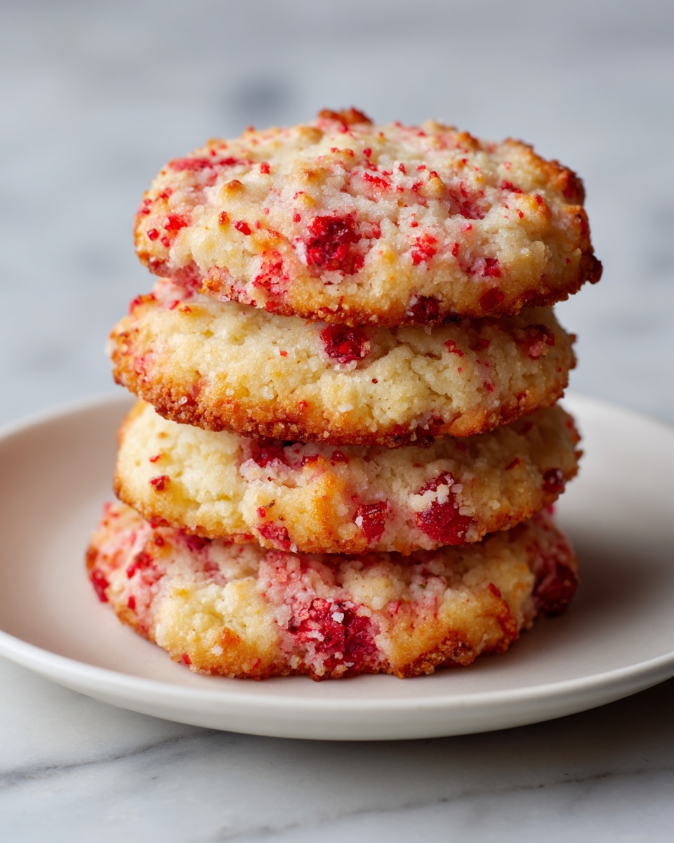 Strawberry Delight Crunch Cookies Recipe - Recipe Image