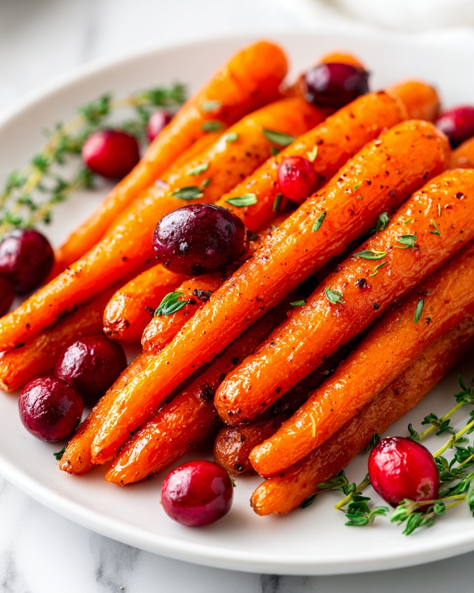 Maple Roasted Carrots with Cranberries Recipe - Recipe Image
