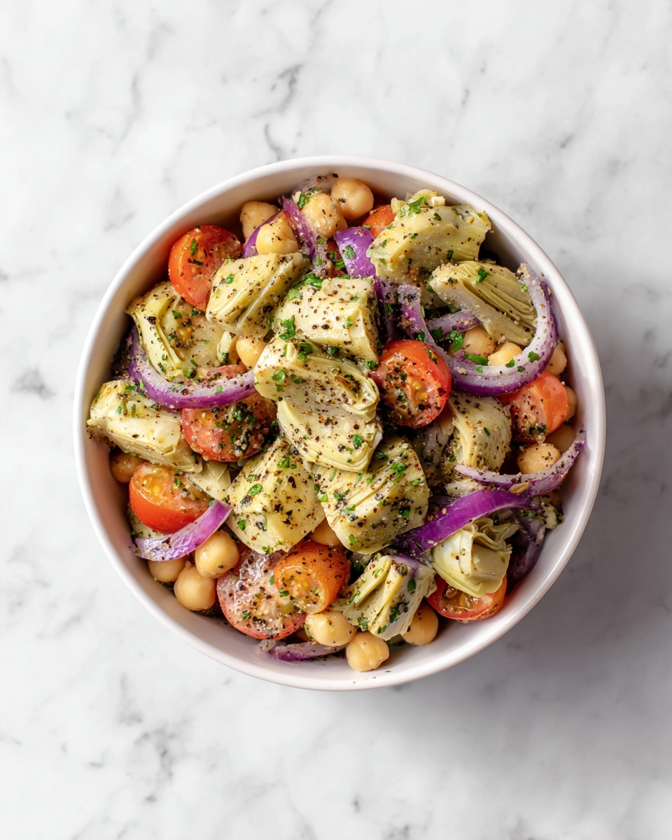 Tuscan Artichoke Tomato Salad Recipe - Recipe Image