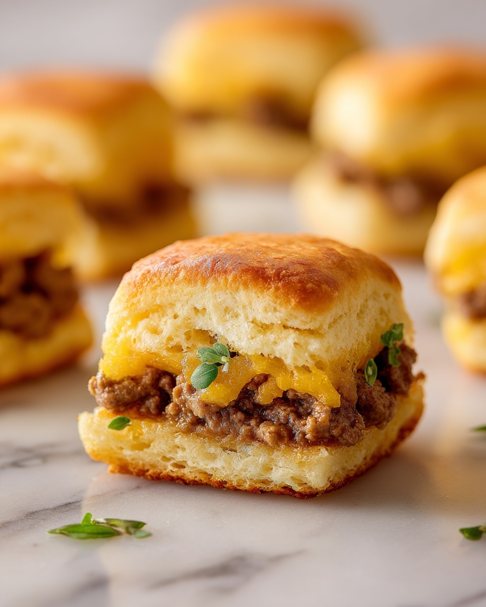 Philly Cheesesteak Stuffed Biscuits Recipe - Recipe Image