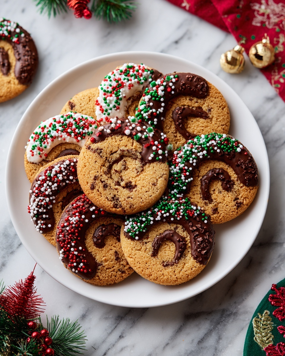 Christmas Swirl Butter Cookies Recipe - Recipe Image