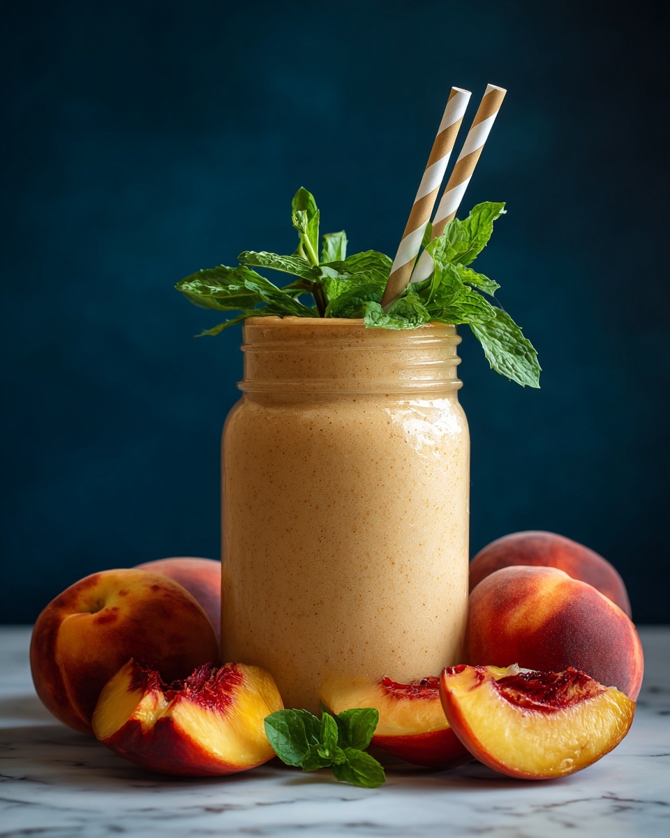 Peach Milkshake Recipe - Recipe Image