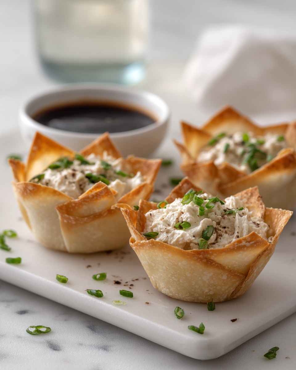 Baked Crab Rangoon Wontons Recipe - Recipe Image