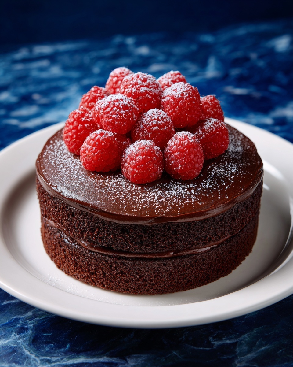 Raspberry Chocolate Ganache Cake Recipe - Recipe Image