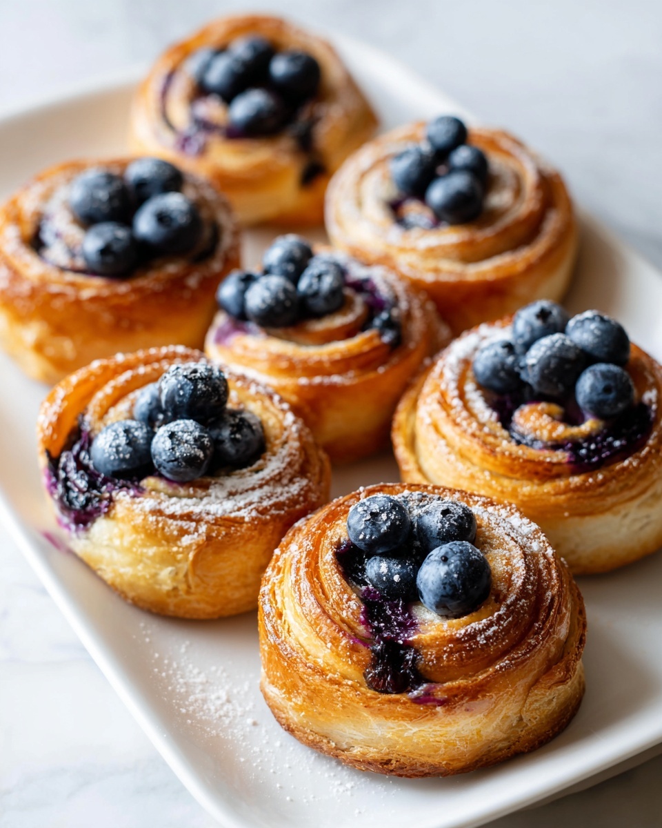 Blueberry Cheesecake Swirl Rolls Recipe - Recipe Image