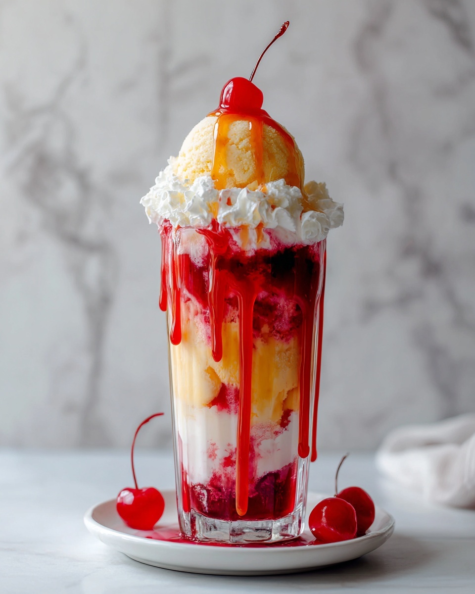 Shirley Temple Ice Cream Float Recipe - Recipe Image
