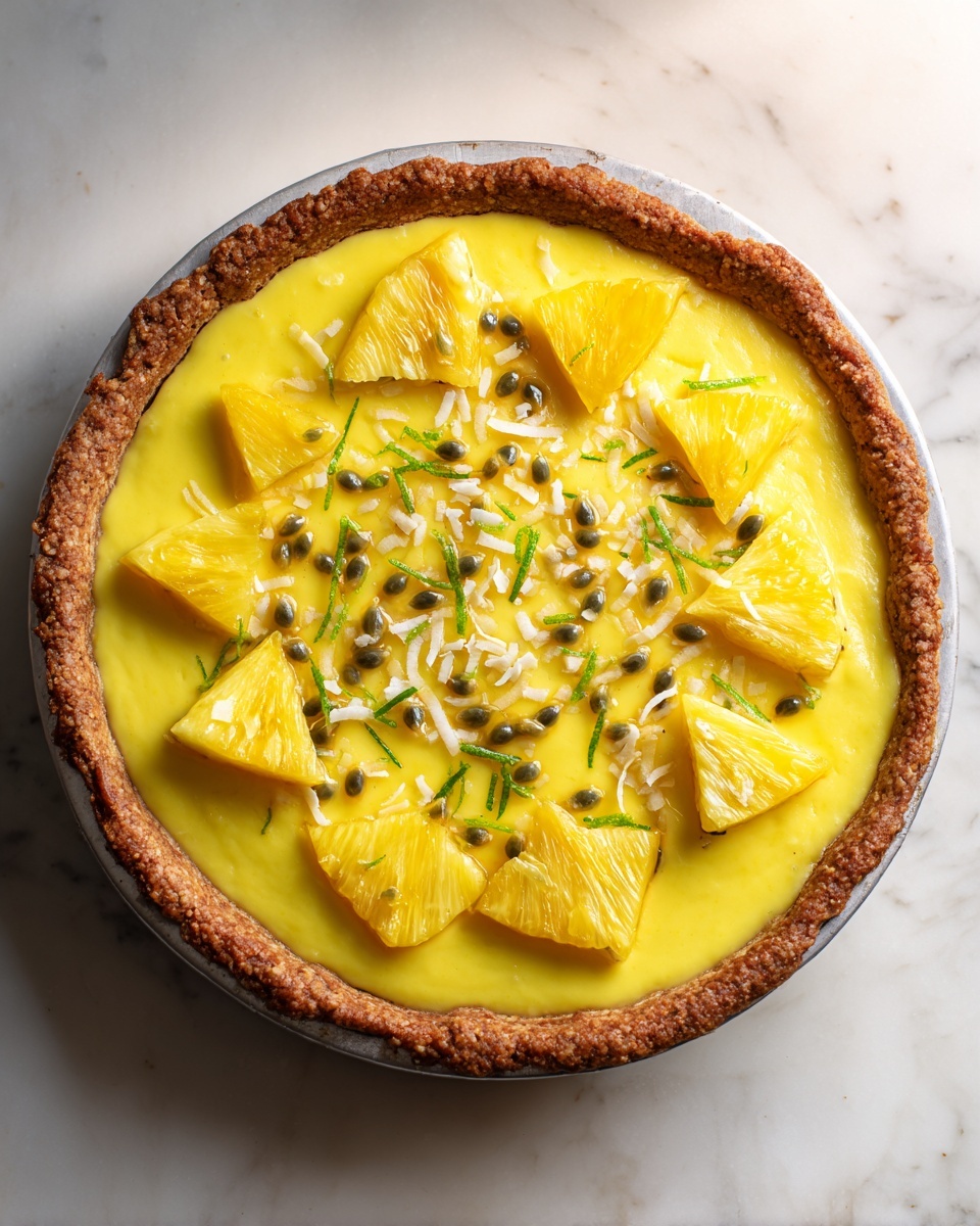 Mango and Passionfruit ANZAC Tart Recipe - Recipe Image